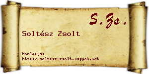 Soltész Zsolt névjegykártya